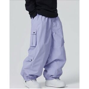 SEARIPE Snow Pants Womens Medium Purple Insulated Waterproof Cargo Ski Snowboard